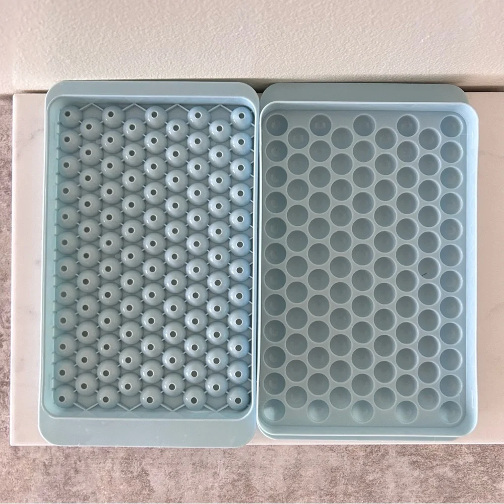 Mini Ice Cube Tray for Freezer - 0.6” Tiny Round Pebble Nugget Ice Mold Tray